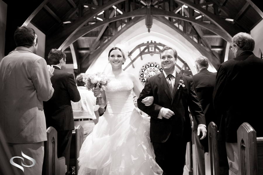 Bride and Groom just married St. John's Chruch Tampa FL