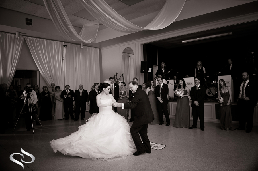 Bride and Father Dance at The Tampa Garden Club wedding