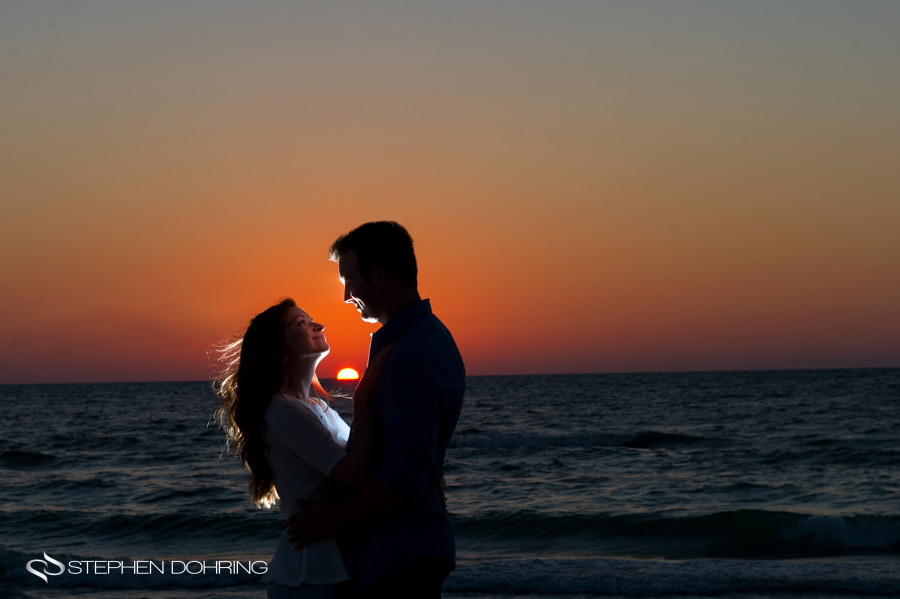 Sunset Engagement beach image