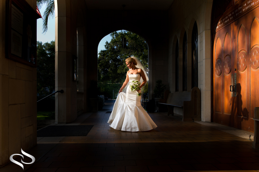 Bride at the Episcopal Chruch of the Ascension Wedding