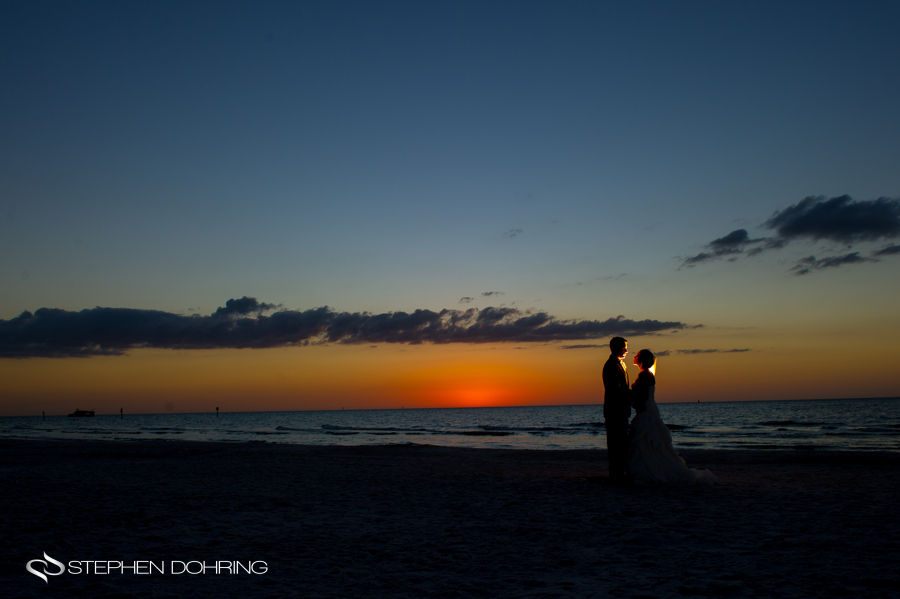 clearwater beach sunset wedding 