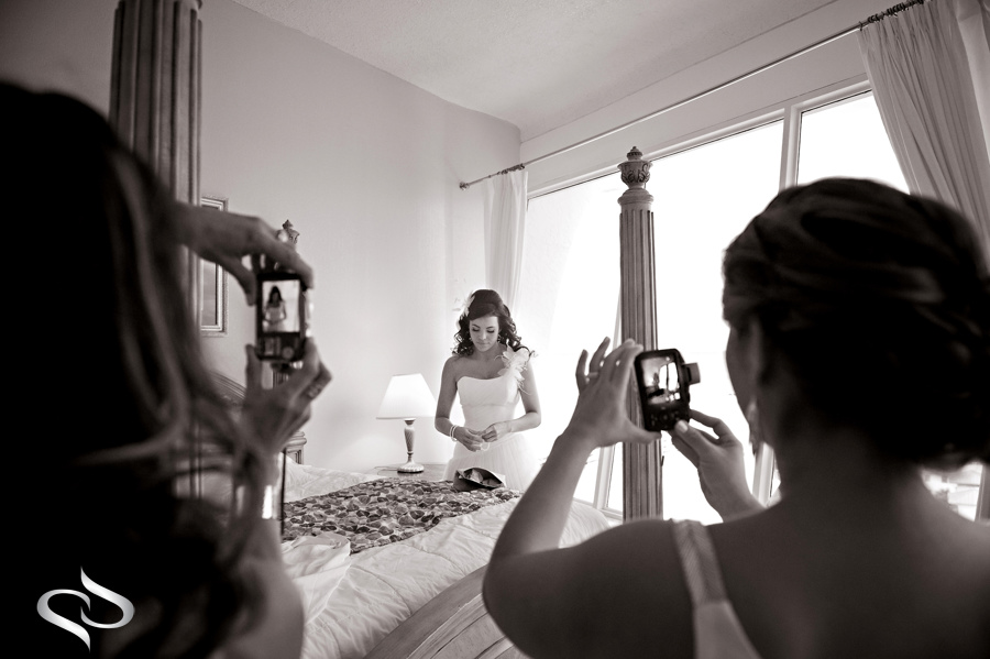 Bride being photographed 