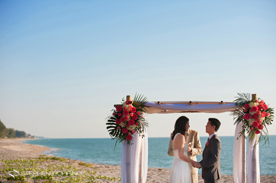 Bride and Groom on Siesta Key beach