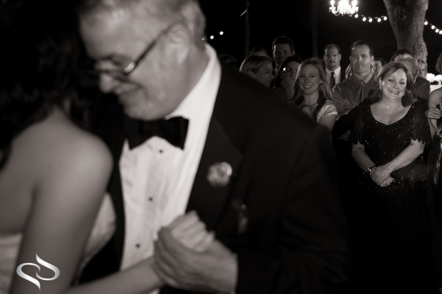Mom crying at Brides Father Daughter Dance Tampa Wedding